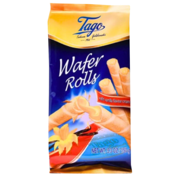 Tago Wafer Rolls with Vanilla Flavour Cream 150g 