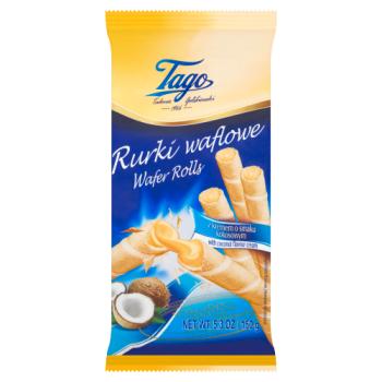 Tago Wafer Rolls with Coconut Flavour Cream 150g