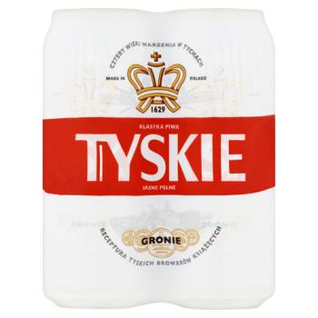 Tyskie Gronie Lager Beer 4 x 0.5 L
