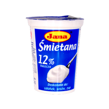 Jana Smietana Sour Cream 12% Fat 400g 