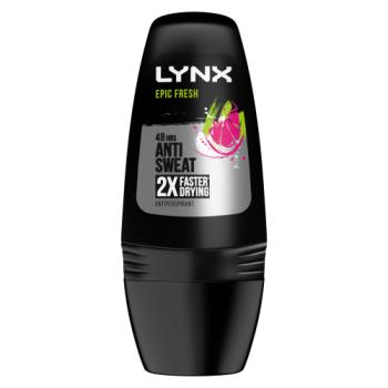 Lynx Epic Fresh Deodorant Roll On For Men Grapefruit & Tropical Pineapple Scent 50ml