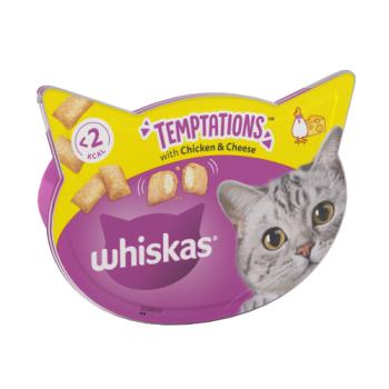Whiskas Temptations Adult 1+ Cat Treats Chicken & Cheese 60g