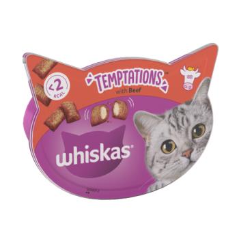 Whiskas Temptations Adult Cat Treats with Beef 60g