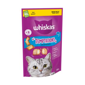 WHISKAS® TEMPTATIONS™ Adult Cat Treats with Salmon Flavour 60g