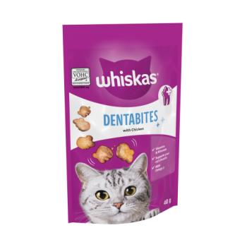 WHISKAS® Dentabites Adult Cat Treats with Chicken 40g