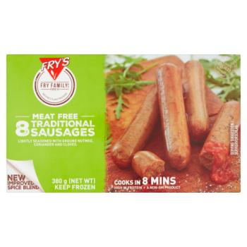 Fry's Meat Free 8 Traditional Sausages 380g
