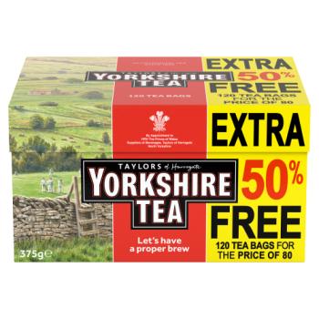 Yorkshire Tea 80 + 50% Free Teabags 375g