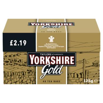 TAYLORS of HARROGATE Yorkshire Gold 40 Tea Bags 125g