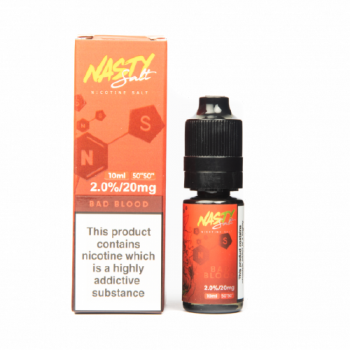 Nasty Juice 50/50 Bad Blood Nasty Salt E-Liquid 20mg 10ml 