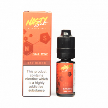 Nasty Juice 50/50 Bad Blood Nasty Salt E-Liquid 10mg 10ml 