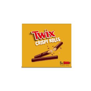 Twix Milk Chocolate Crispy Rolls Snack Bar Mulitpack 5 x 22.5g Bars

