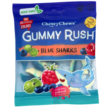 Cheery Chews Gummy Rush Blue Sharks 90g 