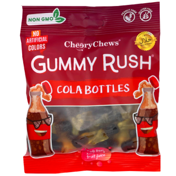 Cheery Chews Gummy Rush Cola Bottle 90g 