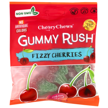 Cheery Chews Gummy Rush Fizzy Cherries 90g 