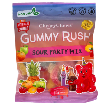 Cheery Chews Gummy Rush Sour Party Mix 90g 