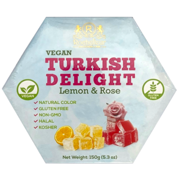 Rochefleur Vegan Turkish Delight Lemon & Rose 150g 