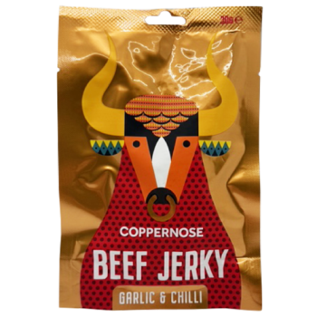 Coppernose Garlic & Chilli Beef Jerky 30g 