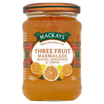 Mackays Three Fruit Marmalade Orange, Grapefruit & Lemon 340g
