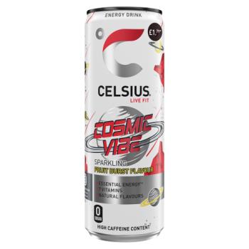 Celsius Live Fit Cosmic Vibe Sparkling Fruit Burst Flavour Energy Drink 355ml