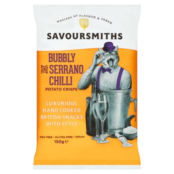 Savoursmiths Bubbly and Serrano Chilli Potato Crisps 150g