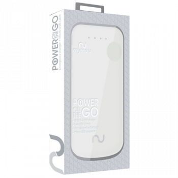 MyMe U 4400mAh Power Bank with 2 USB Ports White 