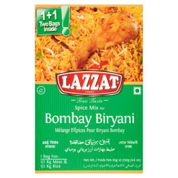 Lazzat Foods True Taste Spice Mix for Bombay Biryani 2 x 65g (130g)