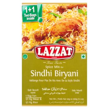 Lazzat Foods True Taste Spice Mix for Sindhi Biryani 2 x 50g (100g)