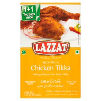 Lazzat Foods True Taste Spice Mix for Chicken Tikka 2 x 50g (100g)