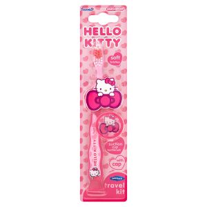 Hello Kitty Suction Cup Toothbrush Travel Kit Ages 2-6 Soft