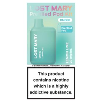 Lost Mary BM600 Lemon Lime Prefilled Pod Kit 20mg/ml
