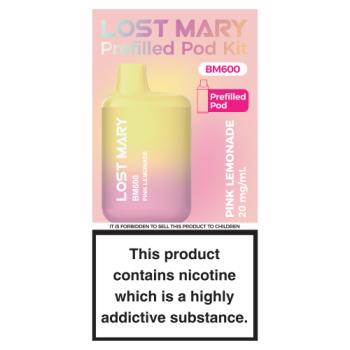 Lost Mary BM600 Pink Lemonade Prefilled Pod Kit 20mg/ml