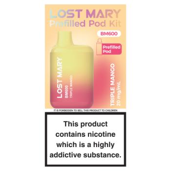 Lost Mary BM600 Triple Mango Prefilled Pod Kit 20mg/ml