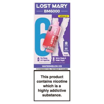 Lost Mary BM6000 Watermelon Ice Refillable Kit 20mg/ml