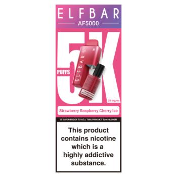 Elfbar AF5000 Strawberry Raspberry Cherry Ice Puffs 20mg