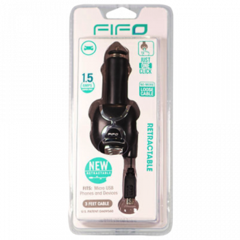 FIFO Micro USB Retractable Car Charger 