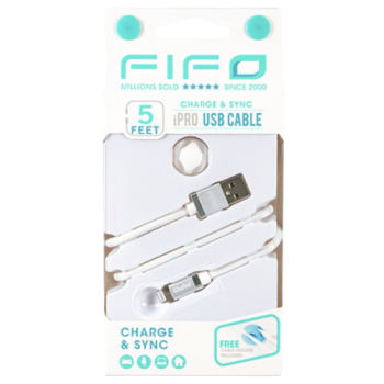 FIFO iPro USB Cable for iPhone 7ft (Colours May Vary) 