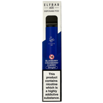 Elfbar 600 Disposable Pod Blueberry Cranberry Cherry 