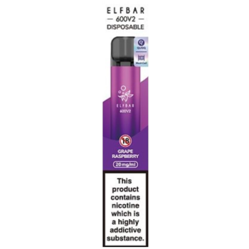 Elfbar 600V2 Disposable Pod Grape Raspberry 