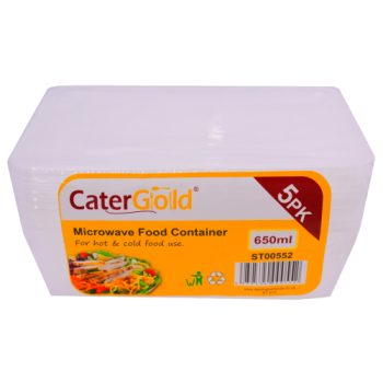 Cater Gold Microwave Food Container 5pk 