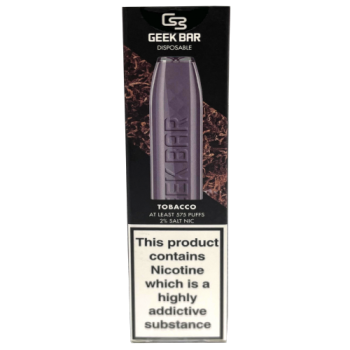 Geek Bar Disposable Tobacco 2% Salt Nic Minimum 575 Puffs 