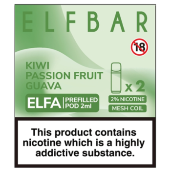 ELFBAR 2 Kiwi Passion Fruit Guava Elfa Prefilled Pod 