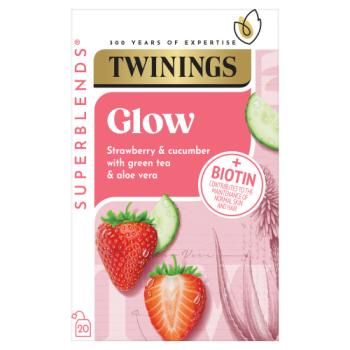 Twinings Superblends 20 Glow Strawberry & Cucumber with Green Tea & Aloe Vera 40g