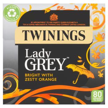 Twinings Lady Grey Bright with Zesty Orange 80 Tea Bags 200g