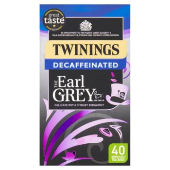 Twinings The Earl Grey Decaffeinated 40 Tea Bags 100g