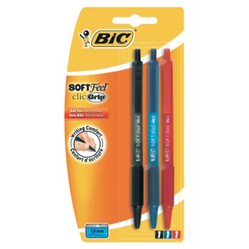 Bic Soft Feel Clic Grip Ball Pen Medium 1.0mm