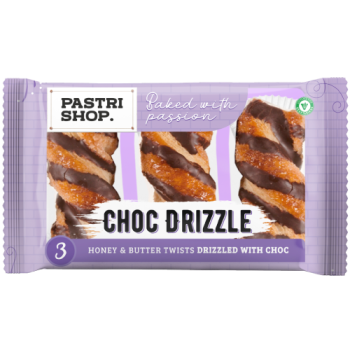 Pastri Shop 3 Honey & Butter Twists Drizzled with Choc 123g