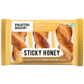 Pastri Shop 3 Double Dipped Honey & Butter Twists 112.5g