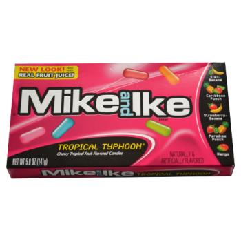 Mike and Ike Tropical Typhoon Chewy Tropical Fruit Flavoured Candies 141g