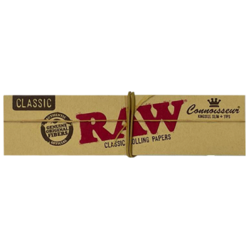RAW Classic Connoisseur King Size Slim Rolling Papers & Tips 