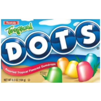 Tootsie Tropical Dots Assorted Tropical Flavored Gumdrops 184g 